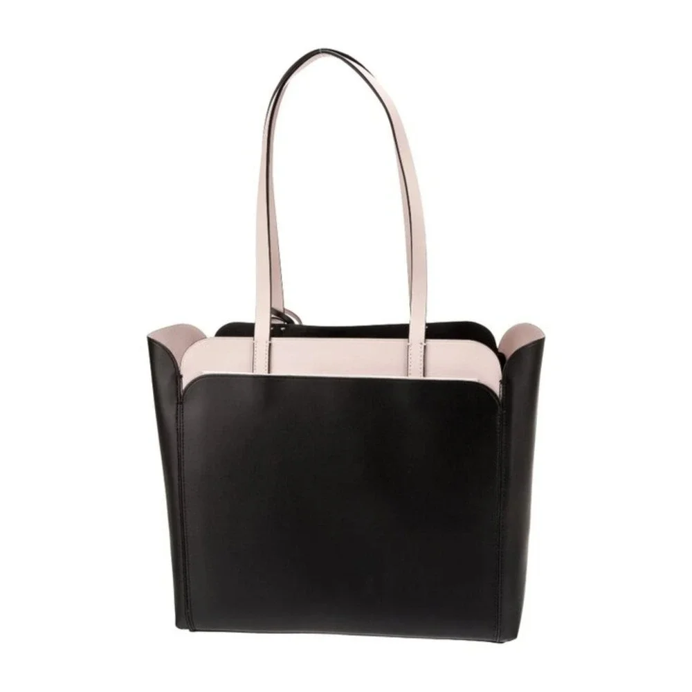 Kate Spade New York Magnolia Street Double Pocket Tote Black Pink Shoulder Bag